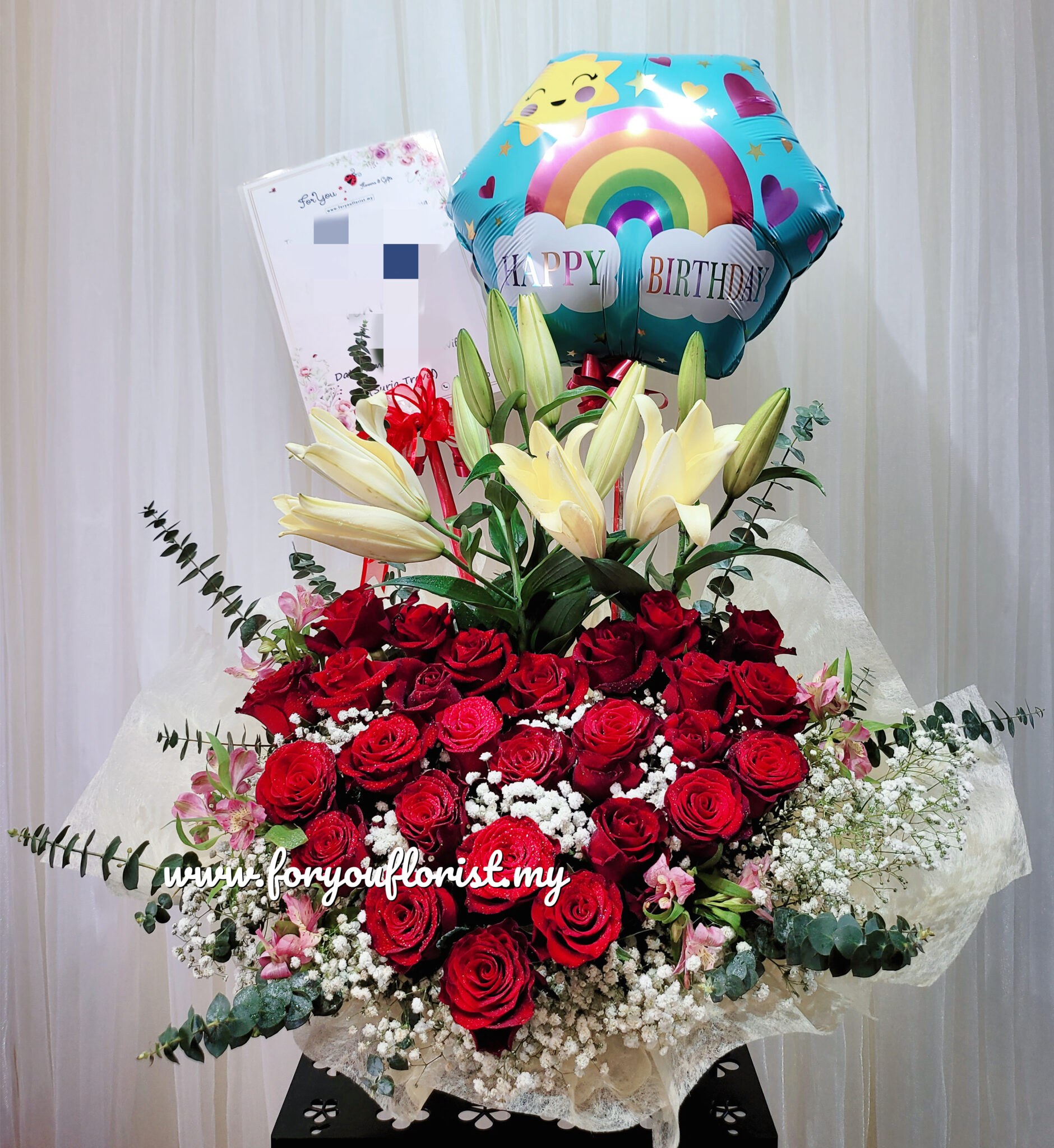 Lily Roses Basket FB92