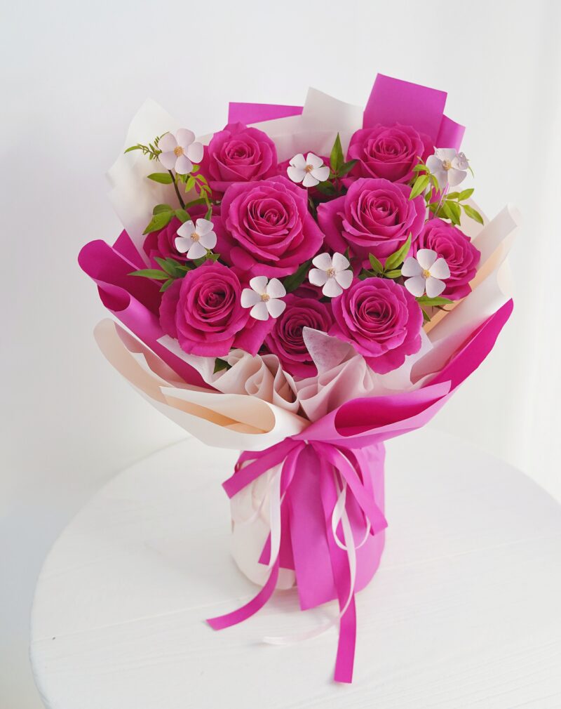 Bouquet 022 - Dark Pink Rose