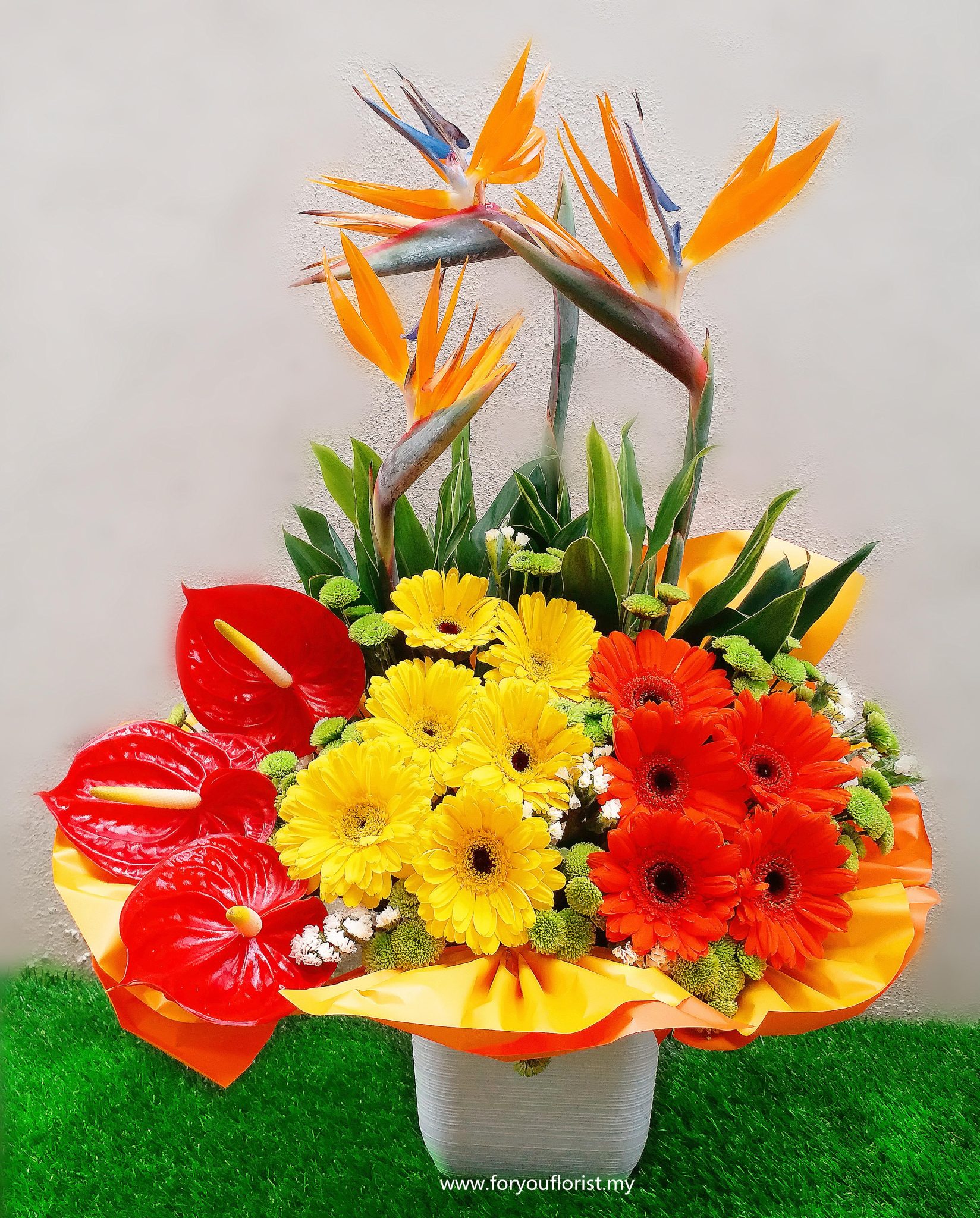 Opening Flowers Basket FB83