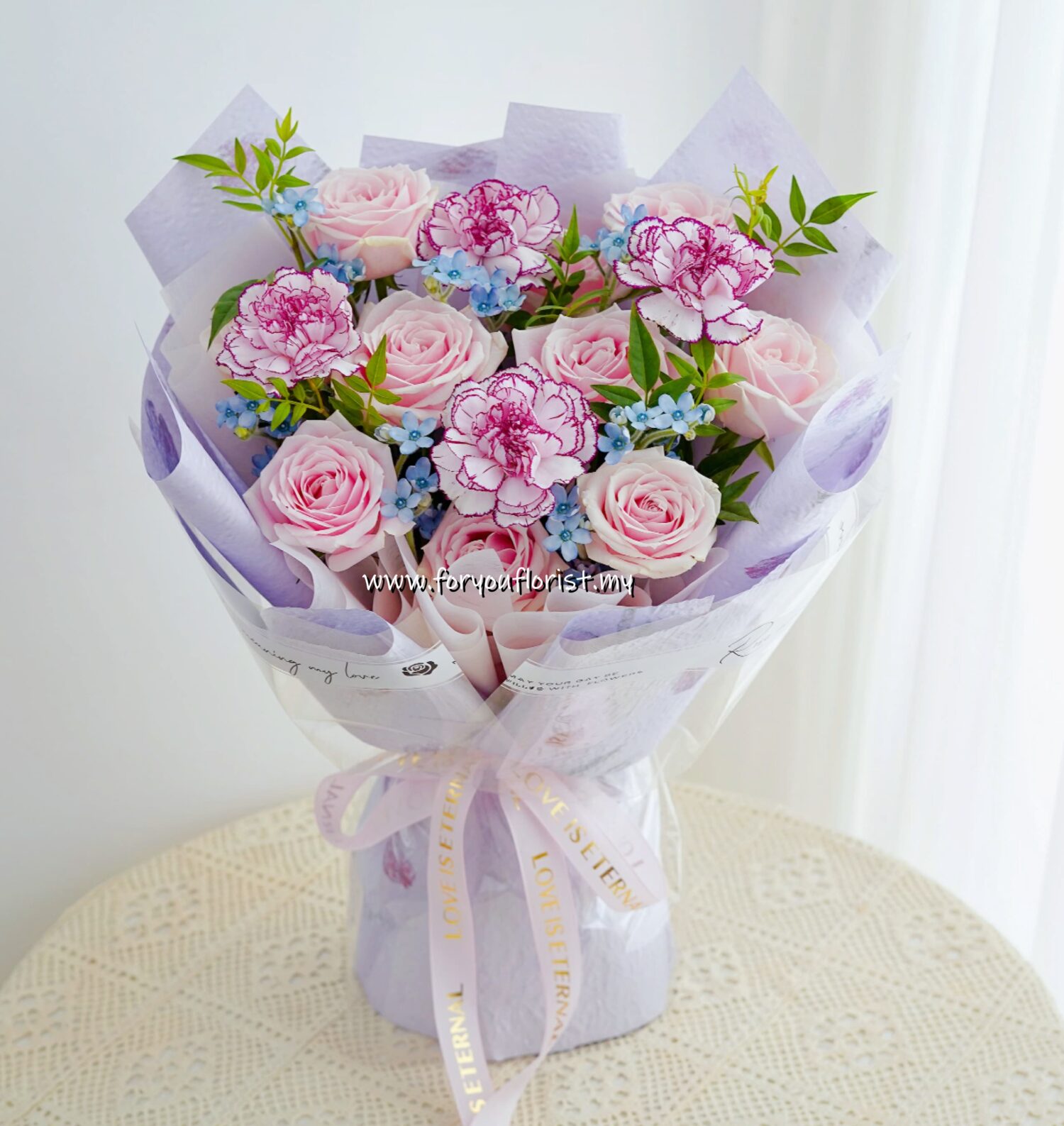 Bouquet S4 - Pink Rose Carnation