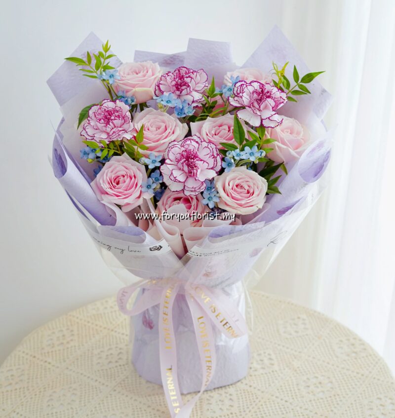 Bouquet S4 - Pink Rose Carnation
