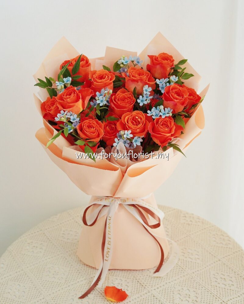 Bouquet 143 - Orange Rose