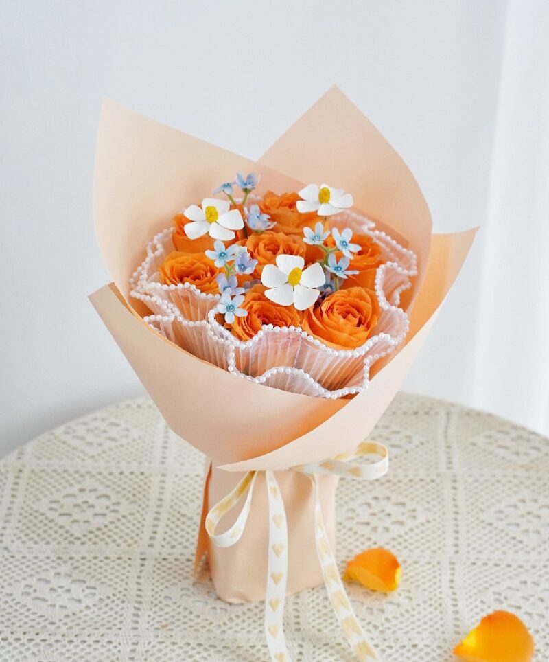 Bouquet 015 - Orange Rose