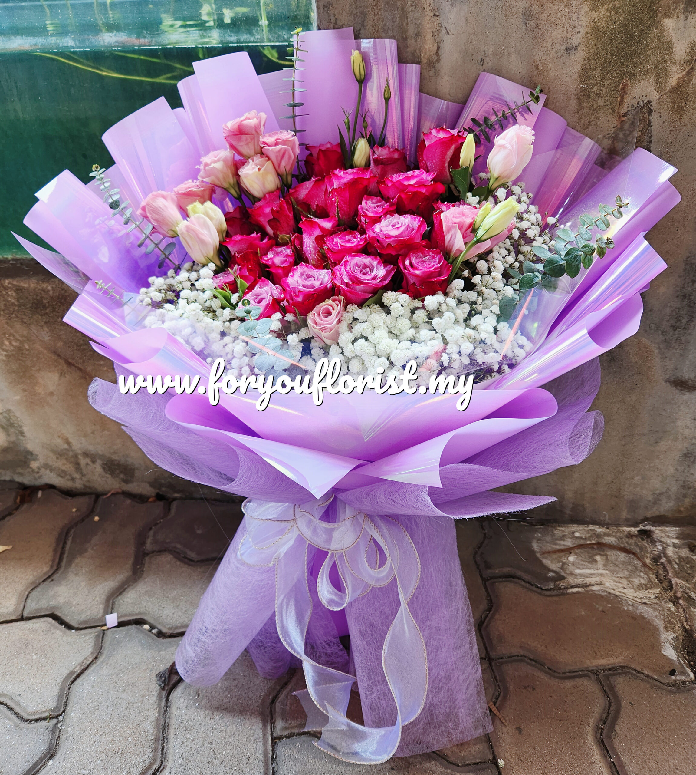 Bouquet 099 - Purple Rose billede