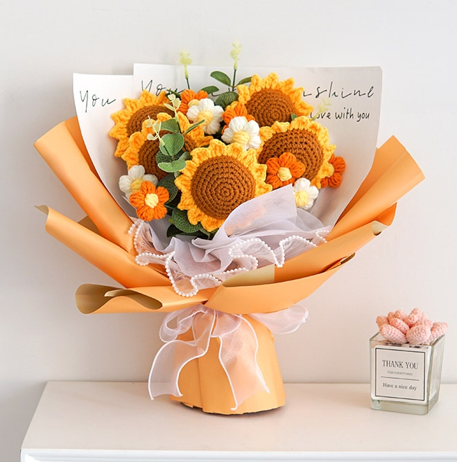Knit 5Sunflower Bouquet