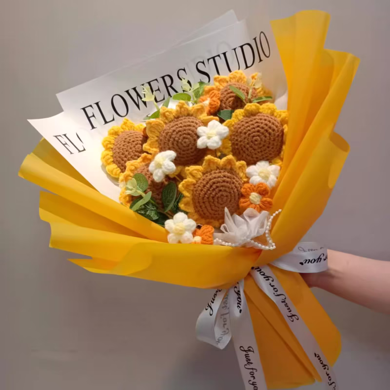 Knit Everlasting 5 Sunflowers