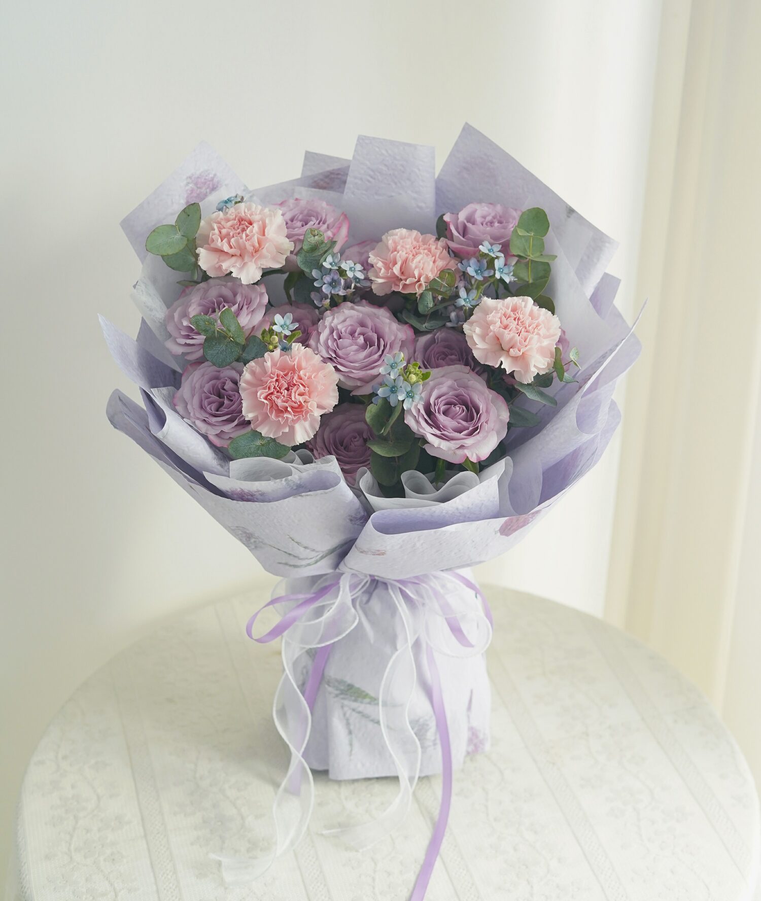 Bouquet 233 - Purple Rose Carnation