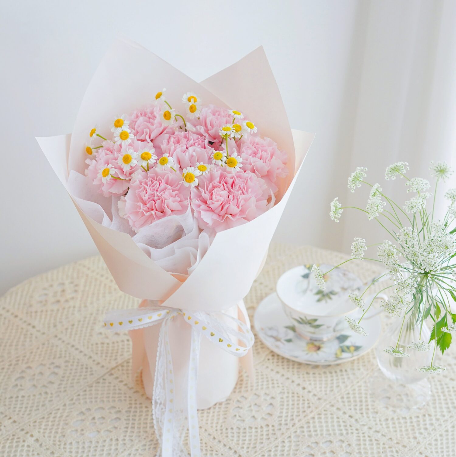 Bouquet 230 – Pink Carnation - Image 2