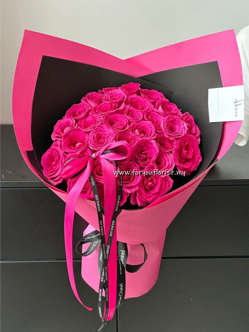Bouquet 246 - 35 Dark Pink Rose