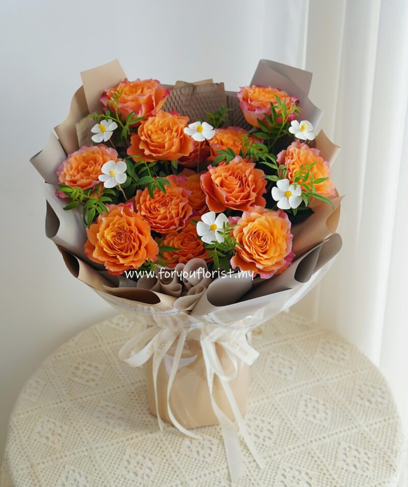 Bouquet 029 - Orange Rose