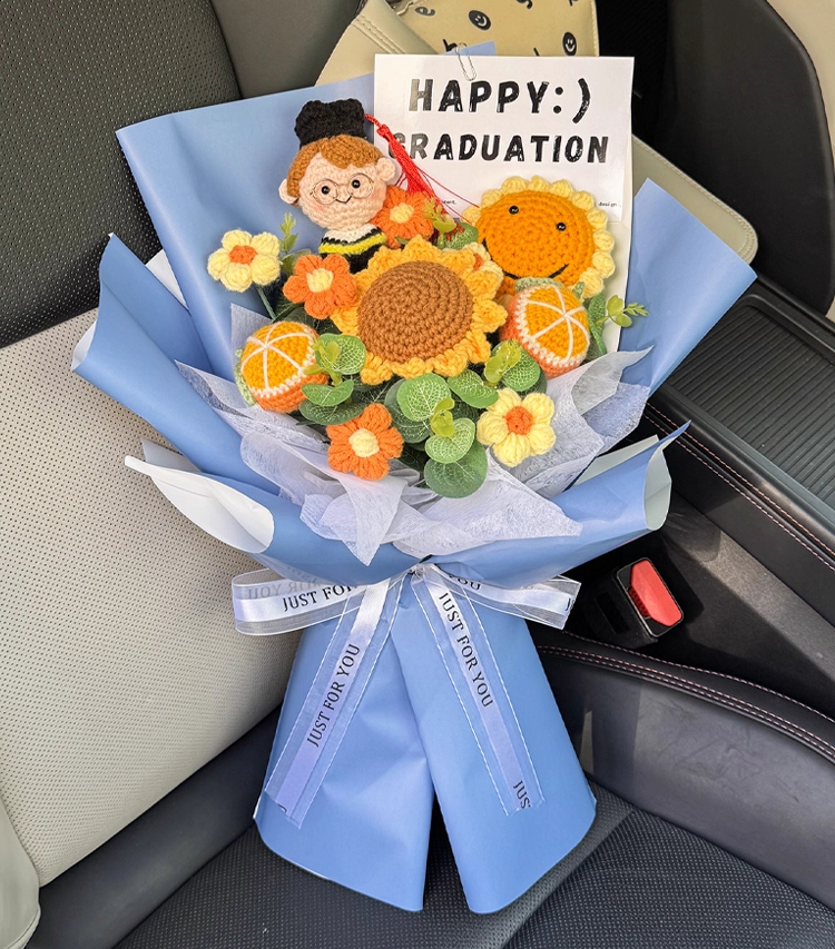 Knit Sunflower Graduation BOY (BIG Sunny Face)