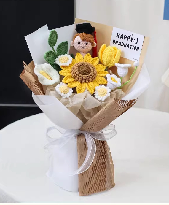 Graduation Knit Boy Sunflower